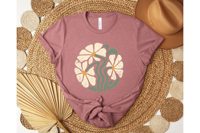 Daisy Shirt, Wildflower Tshirt, Boho Flowers Shirt, Women Floral Shirt, Summer Shirt, Gift for Mom, Botanical Tee Shirt, Daisies Shirt image 5