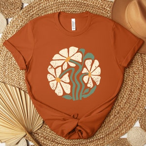 Daisy Shirt, Wildflower Tshirt, Boho Flowers Shirt, Women Floral Shirt, Summer Shirt, Gift for Mom, Botanical Tee Shirt, Daisies Shirt image 3