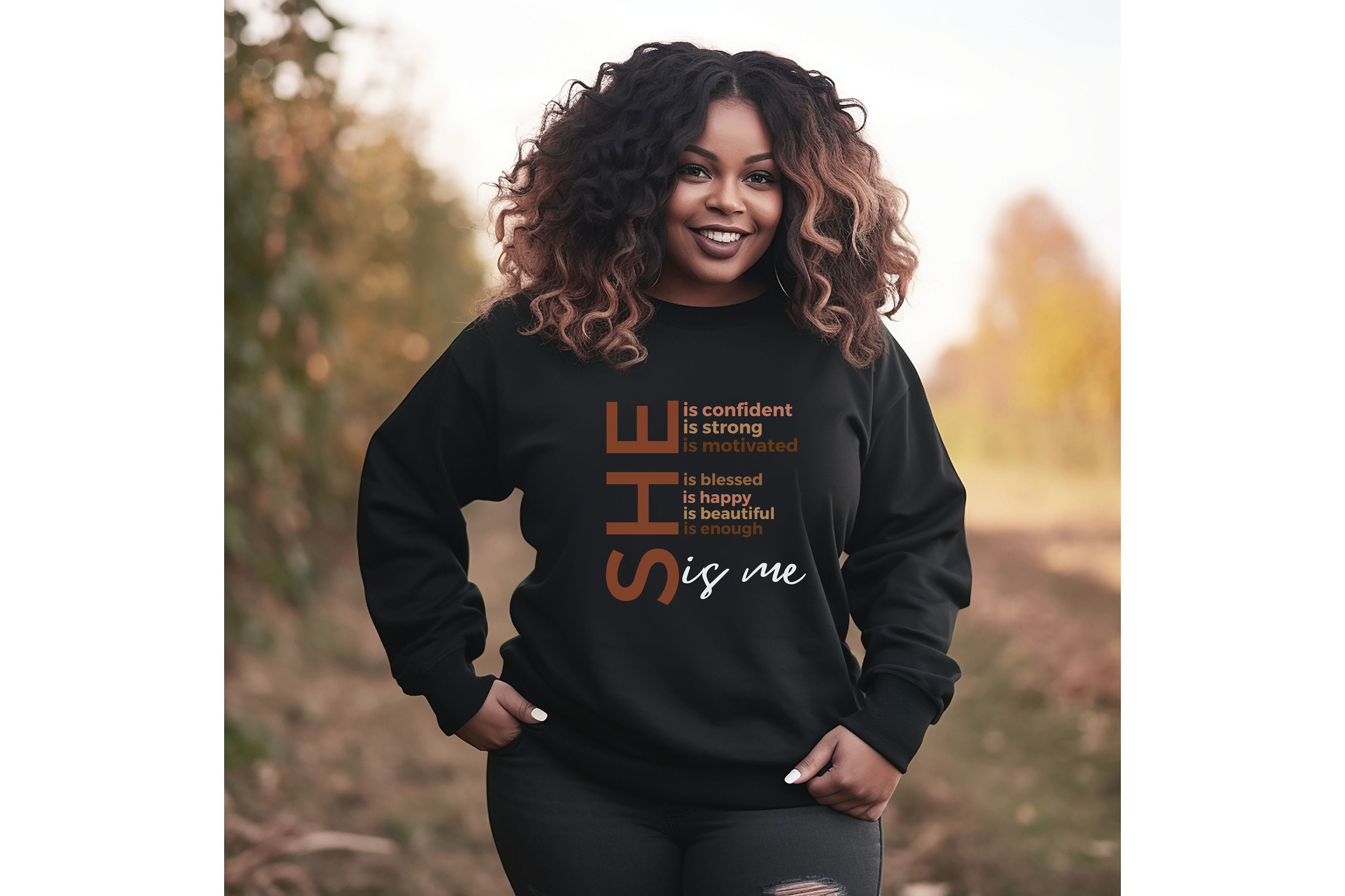Black Women Sweatshirt, She Is Me Sweatshirt, Black Girl Sweatshirt, Inspirational Sweatshirt, Black History, Black Woman Hoodie