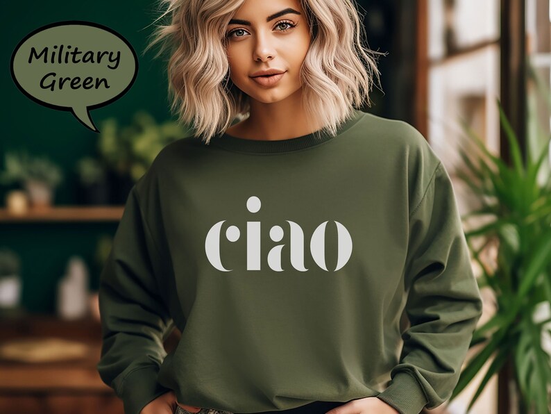 Ciao Sweatshirt, Ciao Bella Sweatshirt, Italy Travel Sweatshirt, Italian Hello Sweatshirt, Cute Couples Sweatshirts, Travel Sweatshirt image 3