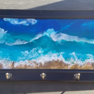 Original 3D Ocean Resin Wall Art, Abstract Art, Ocean Seascape, Handmade Resin Ocean Art Piece, Ocean Wall Décor