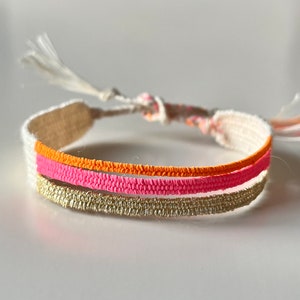 Woven Boho Bracelet with Linen