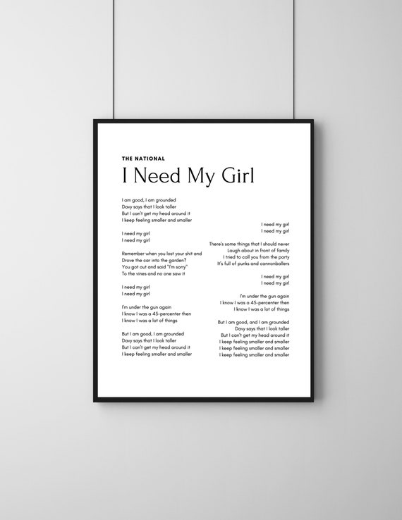 Quotes I Am Here Without Baby Lyrics I Need My Girl The National - Main Image