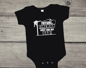Future Lineman Like My Dad Infant gear, Lineman baby gear, Baby Lineman Gear, Line Baby Gear
