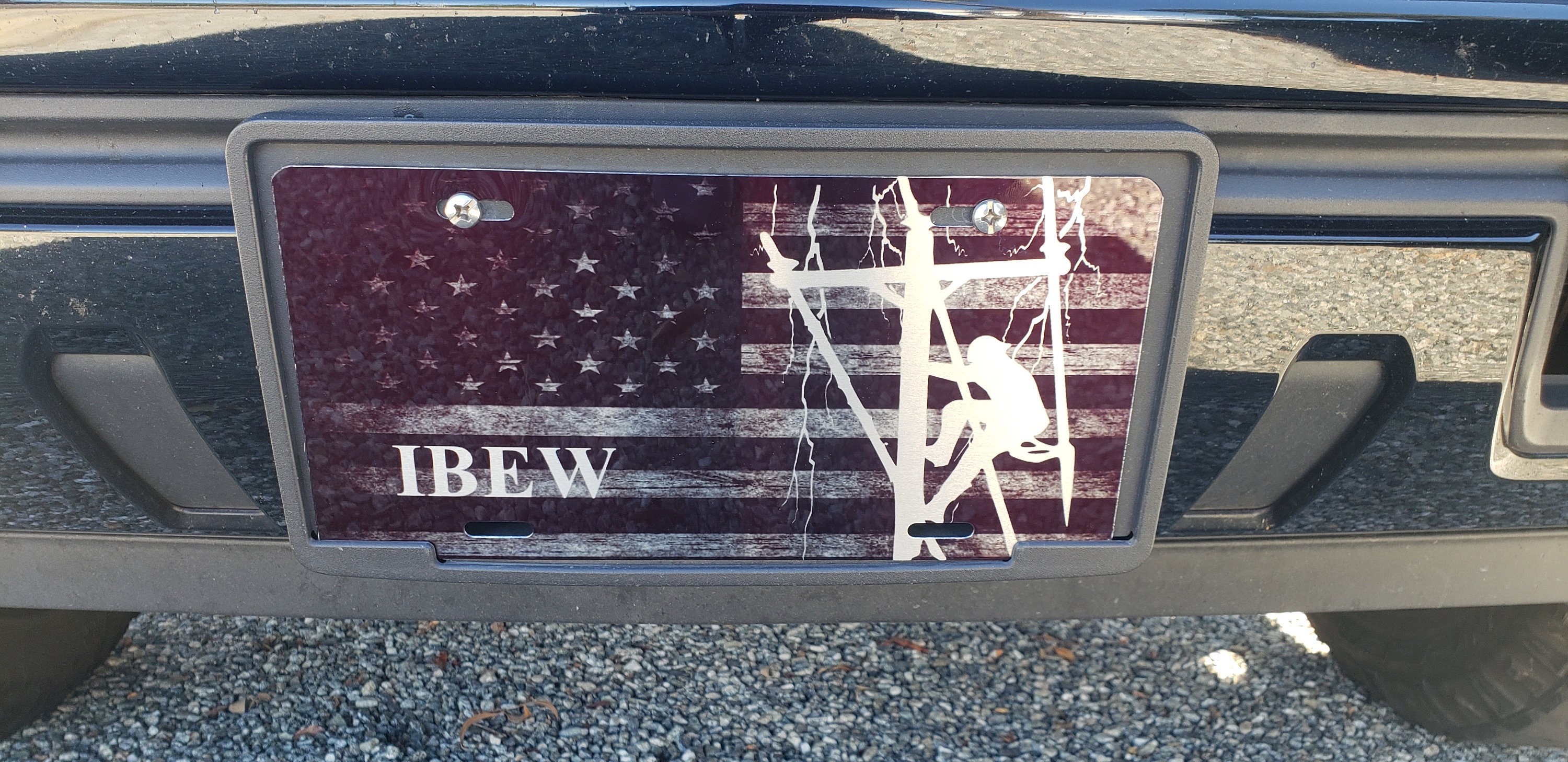 Lineman License plate Vintage American Flag Journeyman Etsy