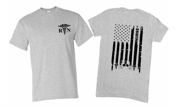Nurse American Flag T-shirt RN T-shirt 