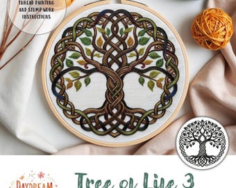 PDF Anleitung Handstickerei: Baum des Lebens 3 (Kunst Wissen Sakral Keltisch Wicca Hexerei Natur spirituell Waldland Botanisch)