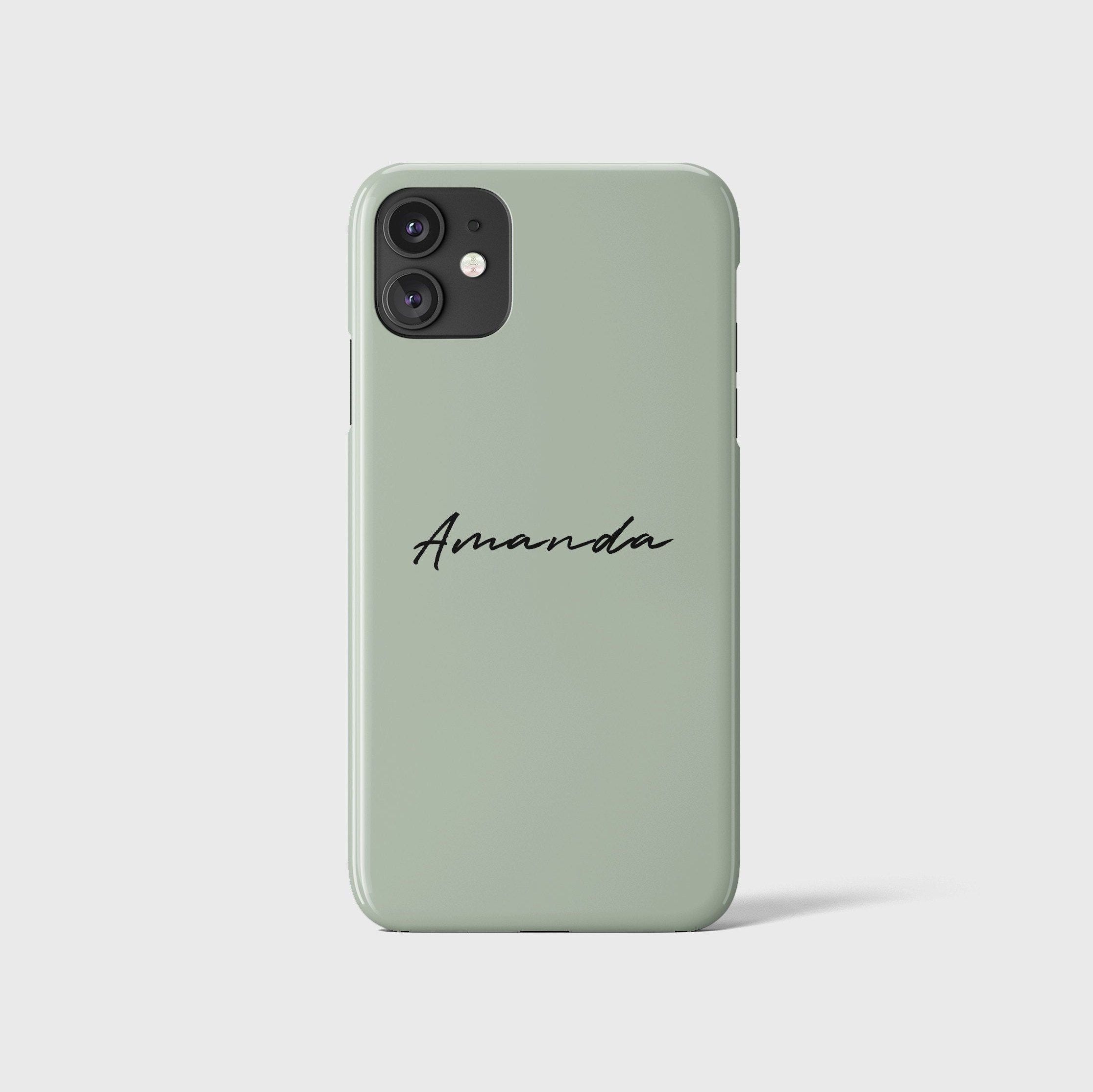 Solid Color Sage Green Case For Apple Iphone 13 Mini Iphone Etsy