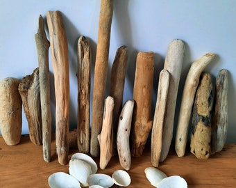 Baltic sea driftwood 15 pieces Assorted size pieces , driftwood for jewelry making and craft