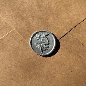 Selos de cera autoadesivos/Selo de cera rosa selvagem/Selo de cera rosa/Selos de convite de casamento/Selo de cera pronto para usar/Scrapbooking/Gráfico de assentos