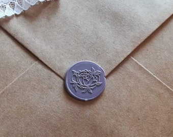 Self Adhesive Wax Seals / Peony Wax Seal / Floral Wax Stamp / Wedding Invitation Seals / Ready to Use Wax Seal/ Peony Wax Seal/ Scrapbooking