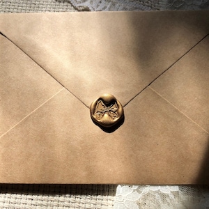 Mini selos de cera autoadesivos com laço / selos de cera com laço / selos de convite de casamento / selos de cera autoadesivos com adesivo / convites de casamento / selos de chá de bebê