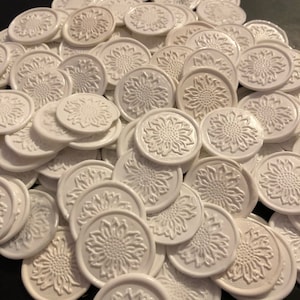 Self Adhesive Wax Seals / Wax Seal / Sunflower Wax Stamp / Wedding Invitation Seals / Peel and Stick Wax Seal/ Wax Seal/ Scrapbooking