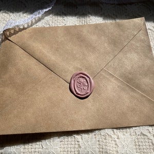 Selos de cera autoadesivos rosa vintage/selo de cera/selo de cera romântico/selos de convite de casamento/selo de cera pronto para usar/scrapbooking/presente