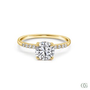 Dainty Petite Sparkle Round Diamond Engagement Ring (1.25 CTW)