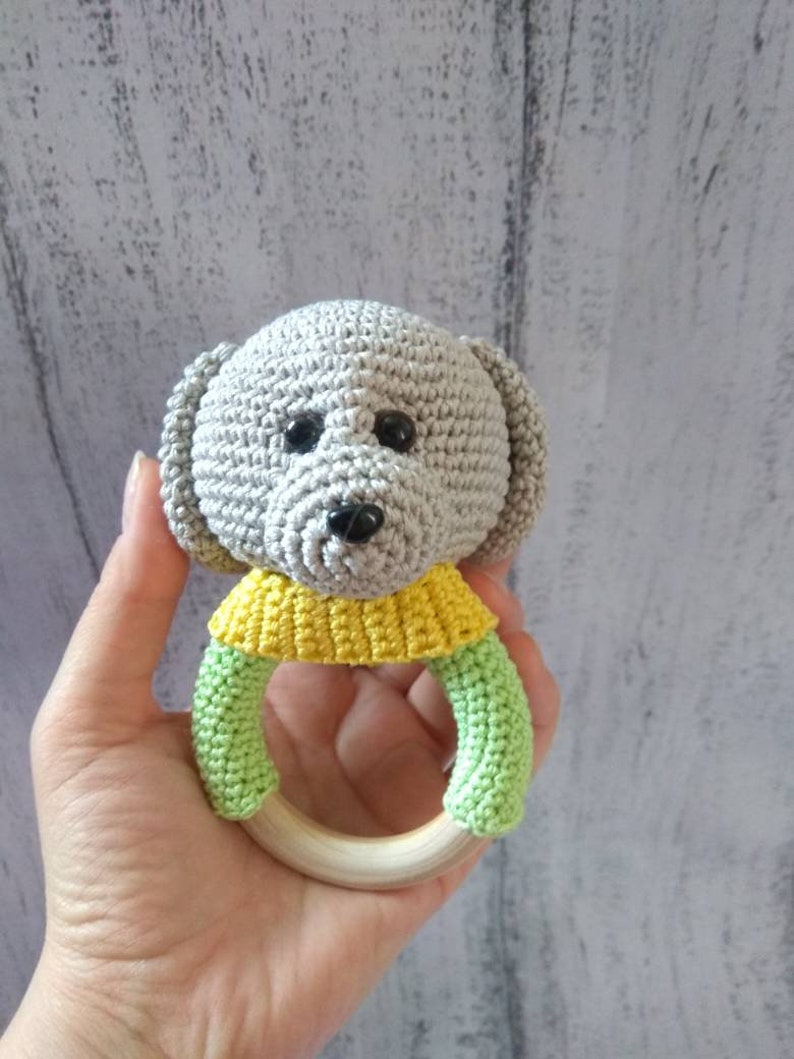 Baby rattle dog rattle crochet rattle teether Etsy