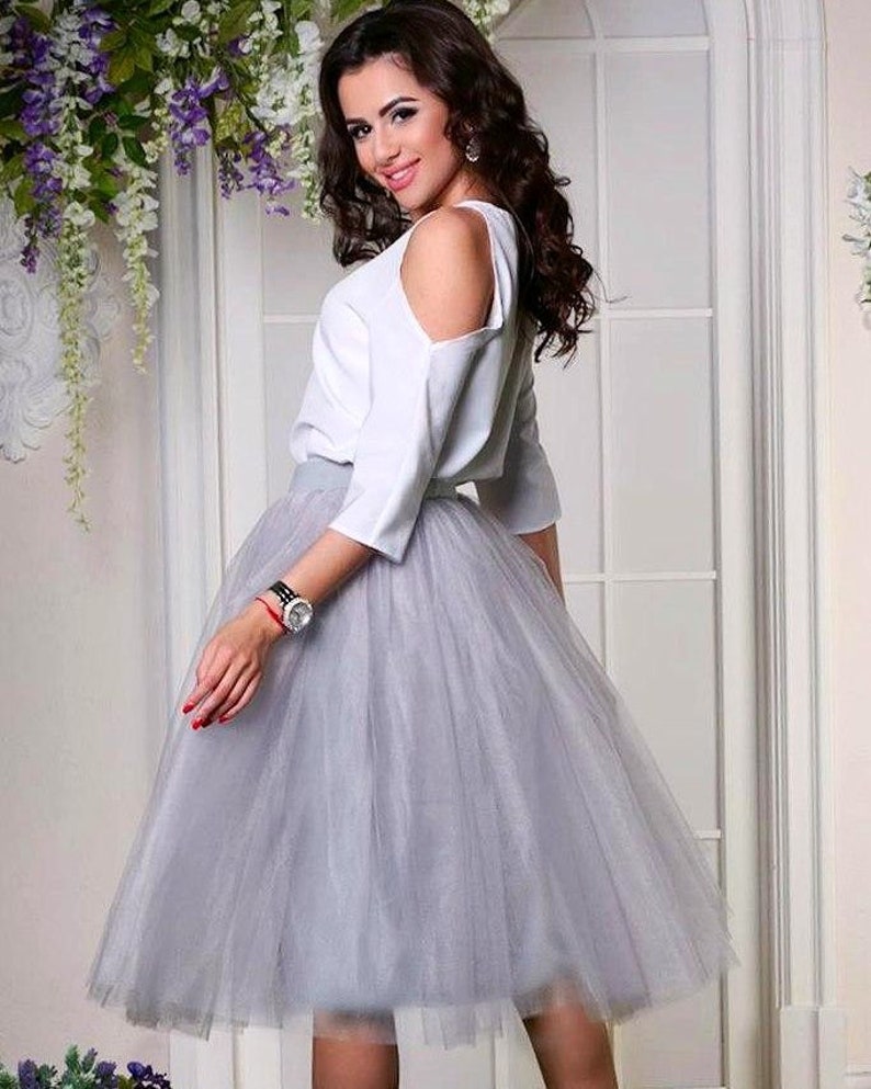 White wedding tutu skirt with layers
