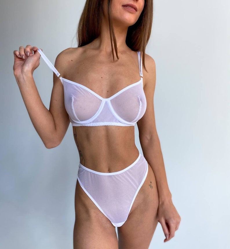 Women/'s sheer lingerie,White lingerie set,Teddy lingerie,Transparent underwear,Bridal lingerie wedding night,Transparent lingerie,Lingerie