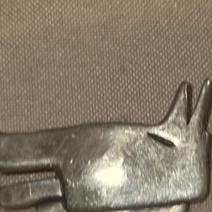 Vintage 70s mexican stylish alpaca head sterling silver marked pin brooch weighs 9 grams 37 x 37 mm