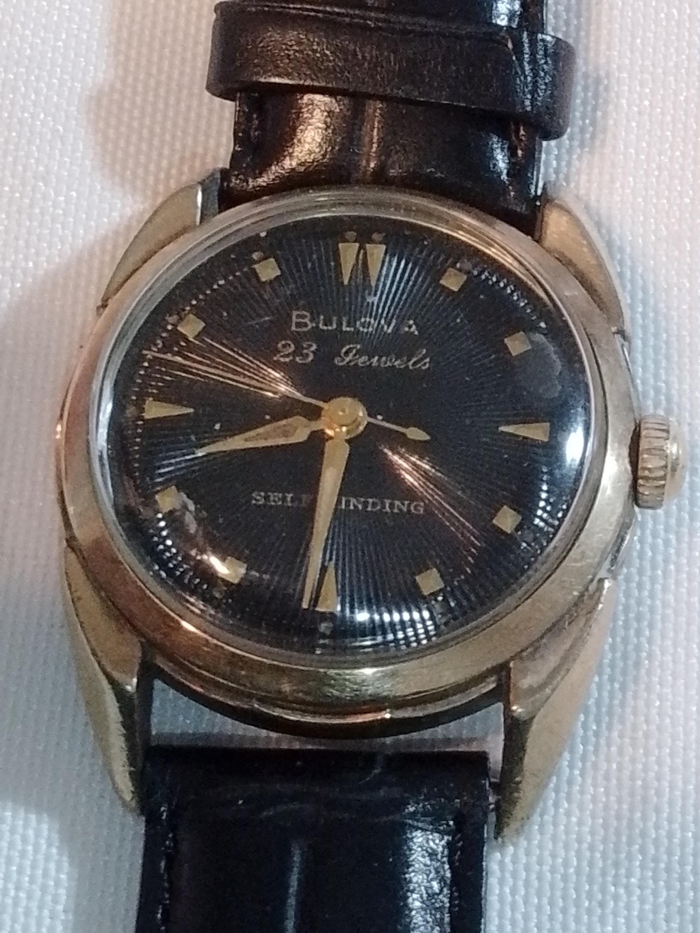 Round Face Black Leather Watch - Etsy
