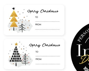 Printable Christmas gift labels | INSTANT DOWNLOAD |