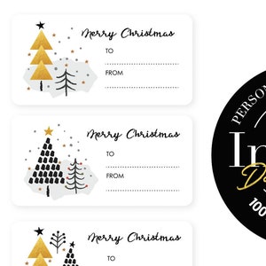 Printable Christmas gift labels | INSTANT DOWNLOAD |
