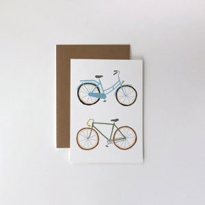 Cartão de bicicleta com envelope