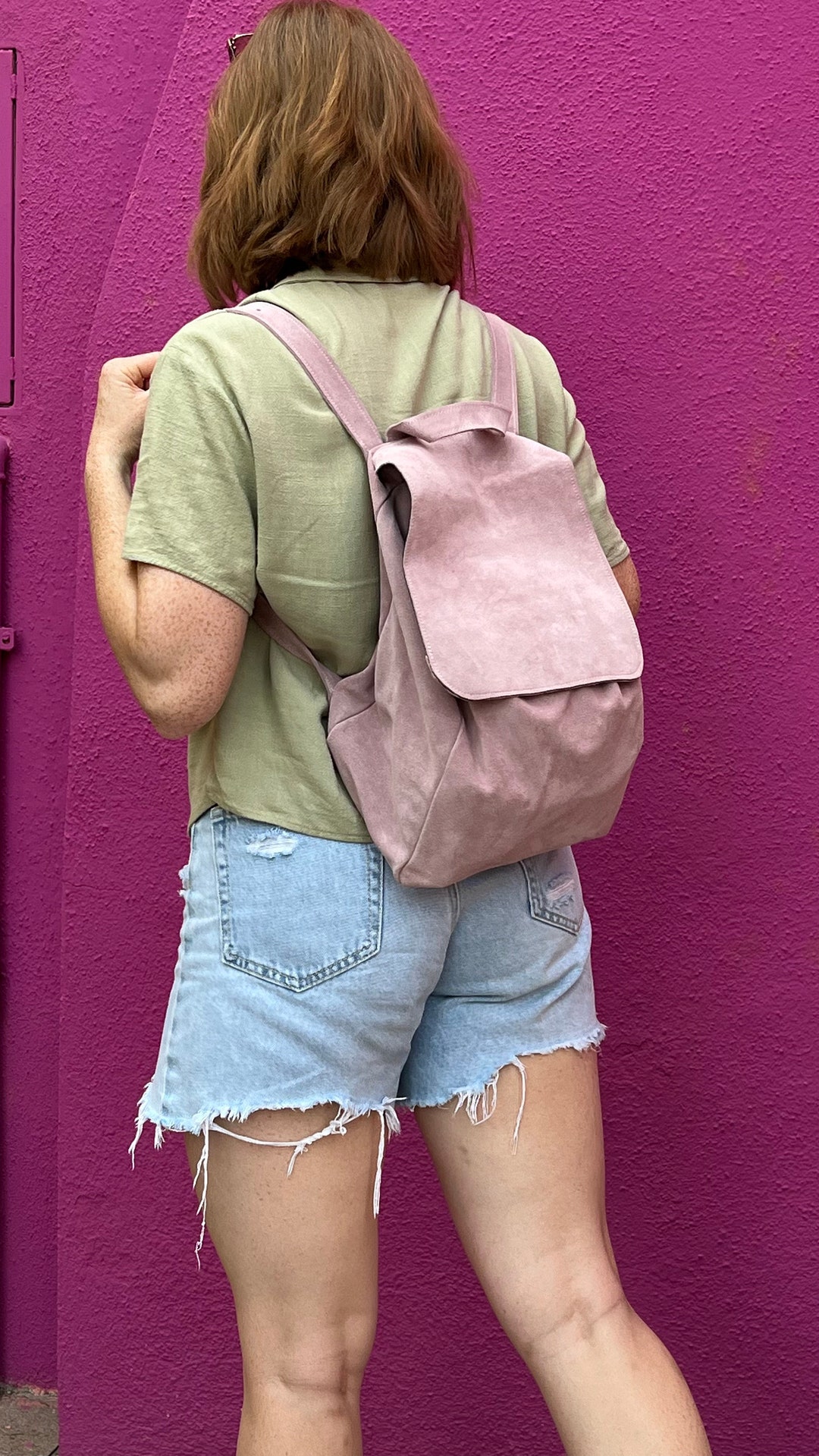 【Fallett】韓国人気★Suede Small Backpack SUEDE SMALL BACKPACK BLACK - FALLETT | 60% - Asian Fashion