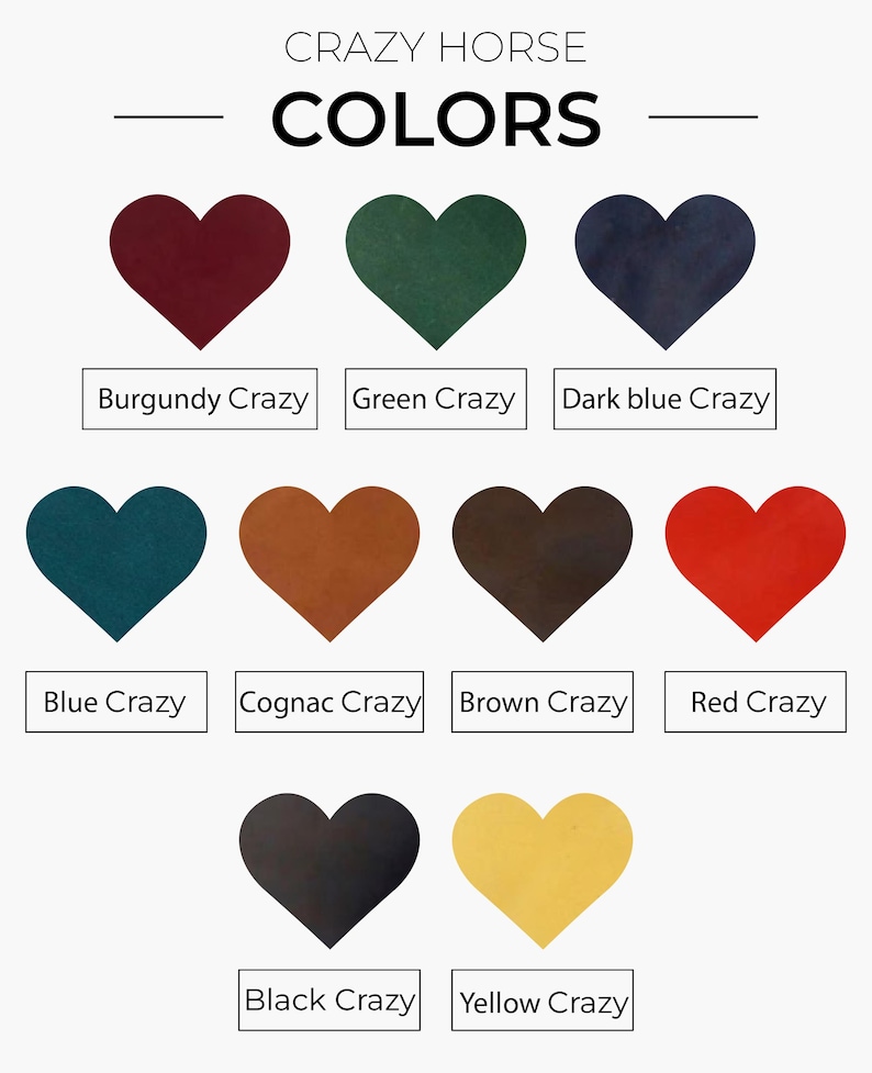 the color chart for crazy horse colors