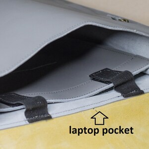 MacBook Leather Case, Leather Laptop Sleeve Bag, Leather laptop bag handle briefcase, Personalized Messenger Bag, Custom MacBook Case image 6