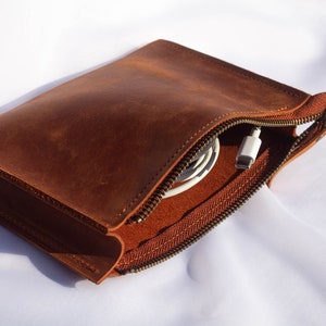 Leather Charger Holder, Travel Electronics Accessories Bag, Charger Pouch, Laptop Cable Organizer, Charger Case, Cable Bag, Travel Organizer