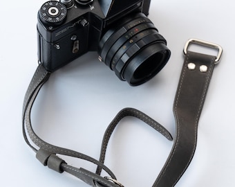 Leather Camera Wrist Strap, Vintage Style Accessory, Photographer Gift Idea, Handmade Christmas Gift, Custom leather strap