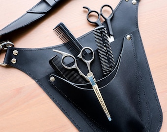 Leder-Werkzeugtasche für Friseure, Scherenhalter Gürtel, Friseur Organizer Beutel, Werkzeugtasche Geschenk für Gärtner, Floristen