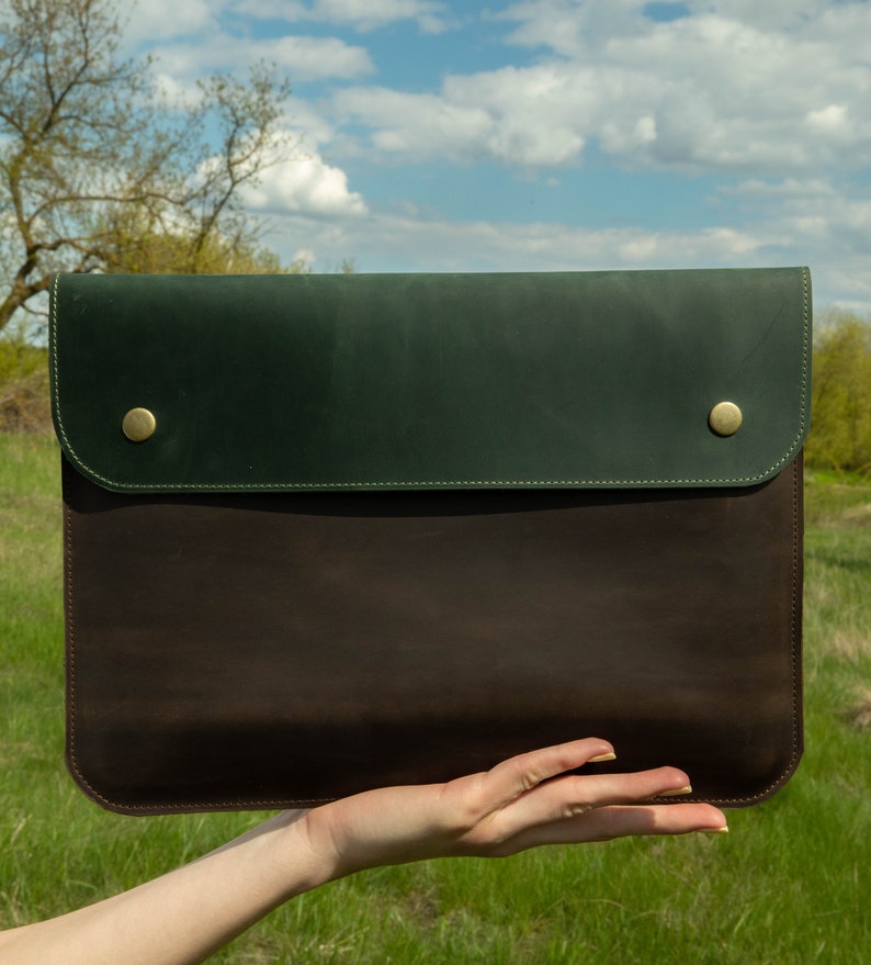 Custom Leather Laptop Sleeve Macbook Pro 13 Case Macbook Air Etsy