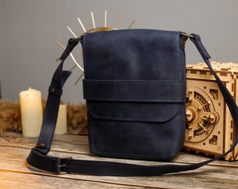 eletyuty Shoulder Bag 1 Piece Mens Leather Messenger Shoulder Bag Crossbody Handbag Casual Briefcase