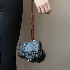 Leather Accessory for Any Camera, Adjustable Leather Camera Neck Strap, Handmade Custom Strap for Travel Photographers, Handmade Strap