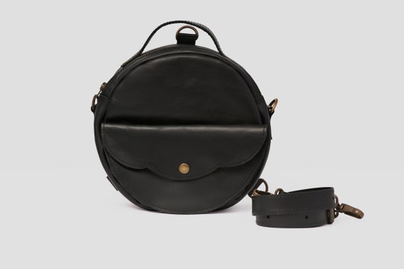 black vegan leather mini backpack Mini Backpack