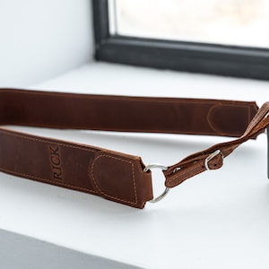 Personalized Leather Neck Camera Strap, Custom Photographer Gift, Adjustable Strap, Travel Gift, Camera Accessories image 2
