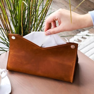 Taschentuchbox Bezug, Taschentuchhalter, Leder Serviettenhalter, personalisierte Serviette, Esstisch Dekor, Taschentuchbox Bezug, Einweihungsgeschenk