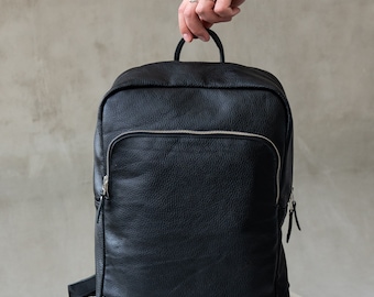 Mochila de cuero genuino para hombres, bolso de viaje de alta gama, mochila premium, mochila de diseñador, bolso escolar elegante, regalo de Navidad para hombres