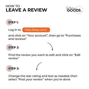 a screenshot of a text message with the words, how to leave a review