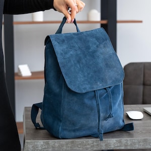 Suede Backpack - Etsy