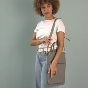 Women's Leather Satchel Laptop Bag, Leather messenger bag, Personalized Work Bag, Shoulder Bag, Gifts for Wife, Gifts for Her image 7