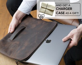 Leather MacBook Case, Personalized Laptop Bag, Brown MacBook Sleeve, iPad Cases, Macbook pro case, Christmas gift, Black Friday