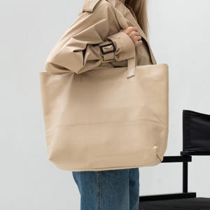 Übergroße Leder-Einkaufstasche für Frauen, große Schultertasche, extra geräumige Einkaufstasche, benutzerdefinierte Ledertasche Geschenk für sie, Weihnachten Ideen