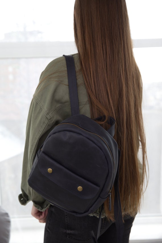 Buy Small Women s Travel Backpack Mini Rucksack Lightweight Bag for Her Classical Black Backpack Gift for Her Sister Gift Idea Online in India Etsy