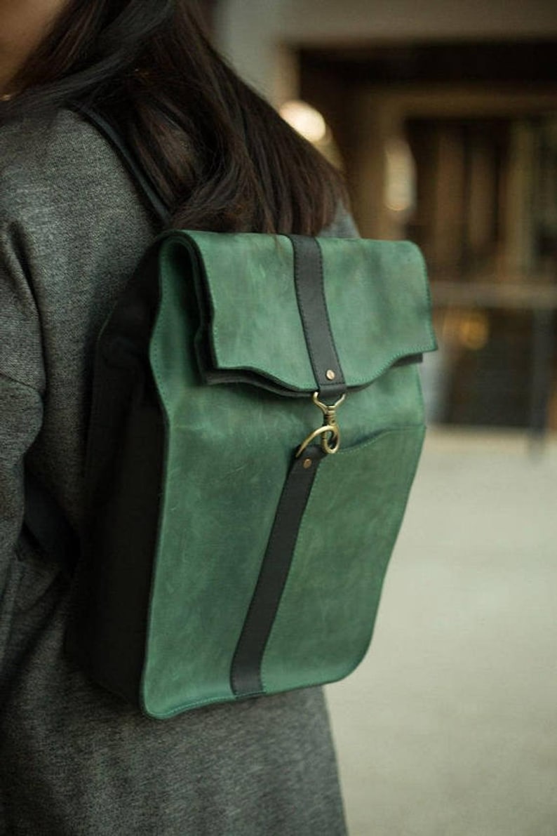 Laptop Backpack Leather Backpack Women Stylish Backpack. Etsy