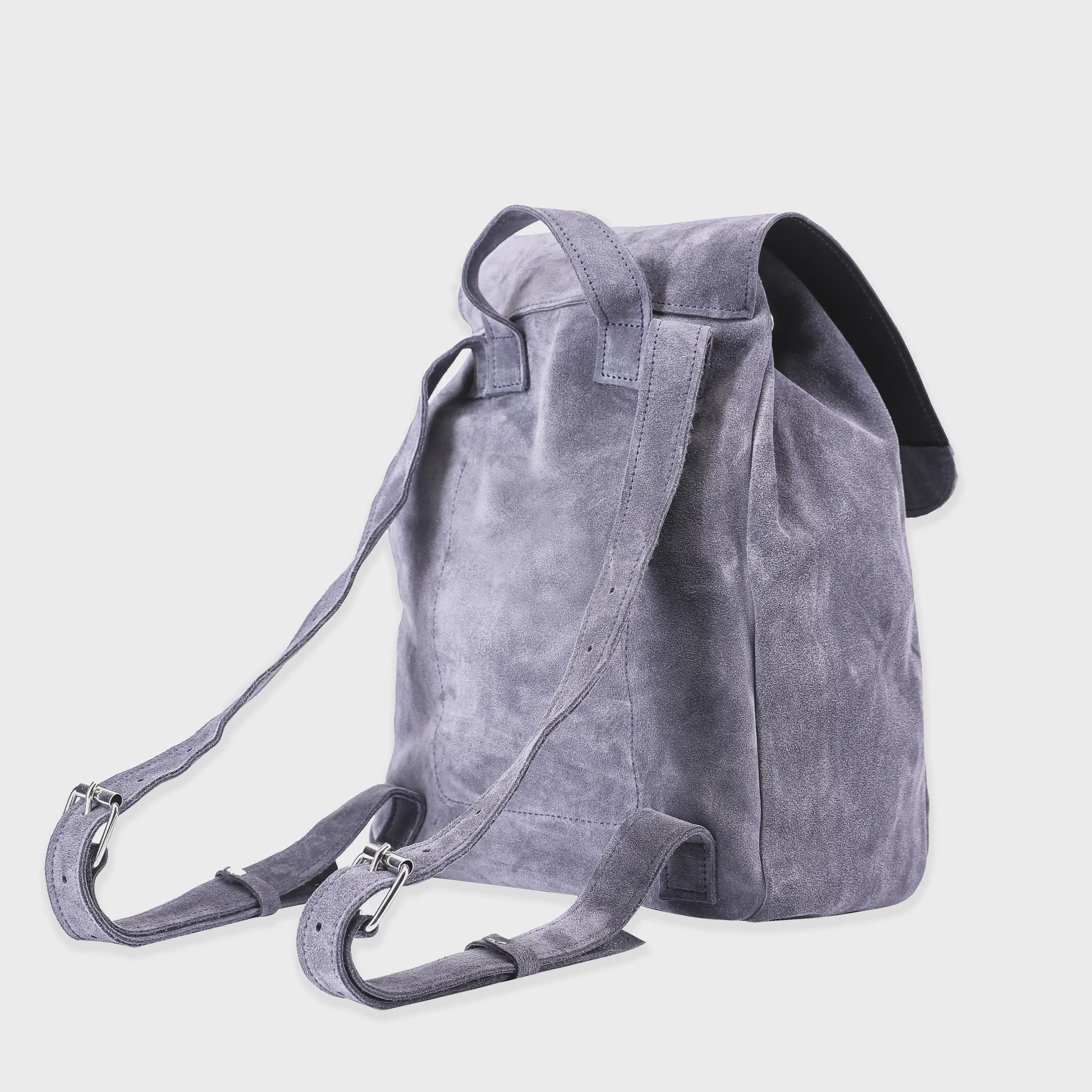 Suede Backpack Purse, Women Brown Suede Backpack, Classic 