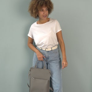 Women's Leather Satchel Laptop Bag, Leather messenger bag, Personalized Work Bag, Shoulder Bag, Gifts for Wife, Gifts for Her image 2