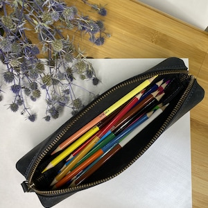 Leather pencil pouch